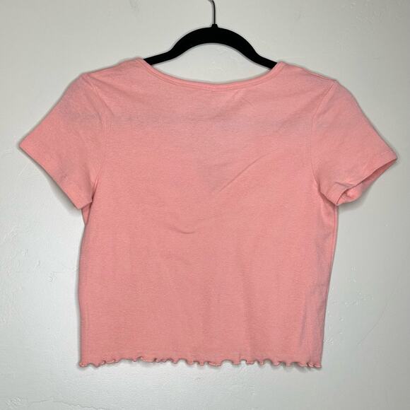 Looney Tunes Graphic Cropped T-Shirt Babs Bugs Bunny Lettuce Edge Trim NWT - Picture 4 of 4